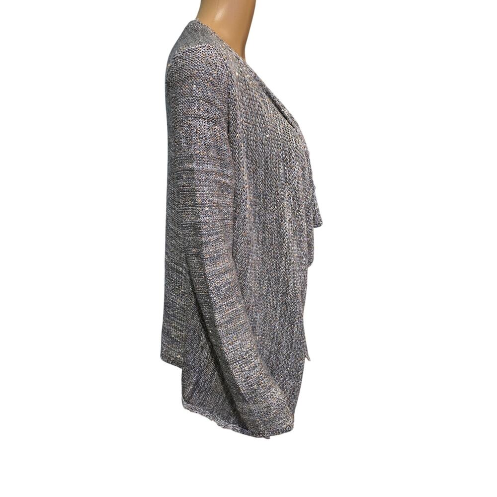 White House Black Market silver sequin cardigan tapered sweater size S - Picture 4 of 5
